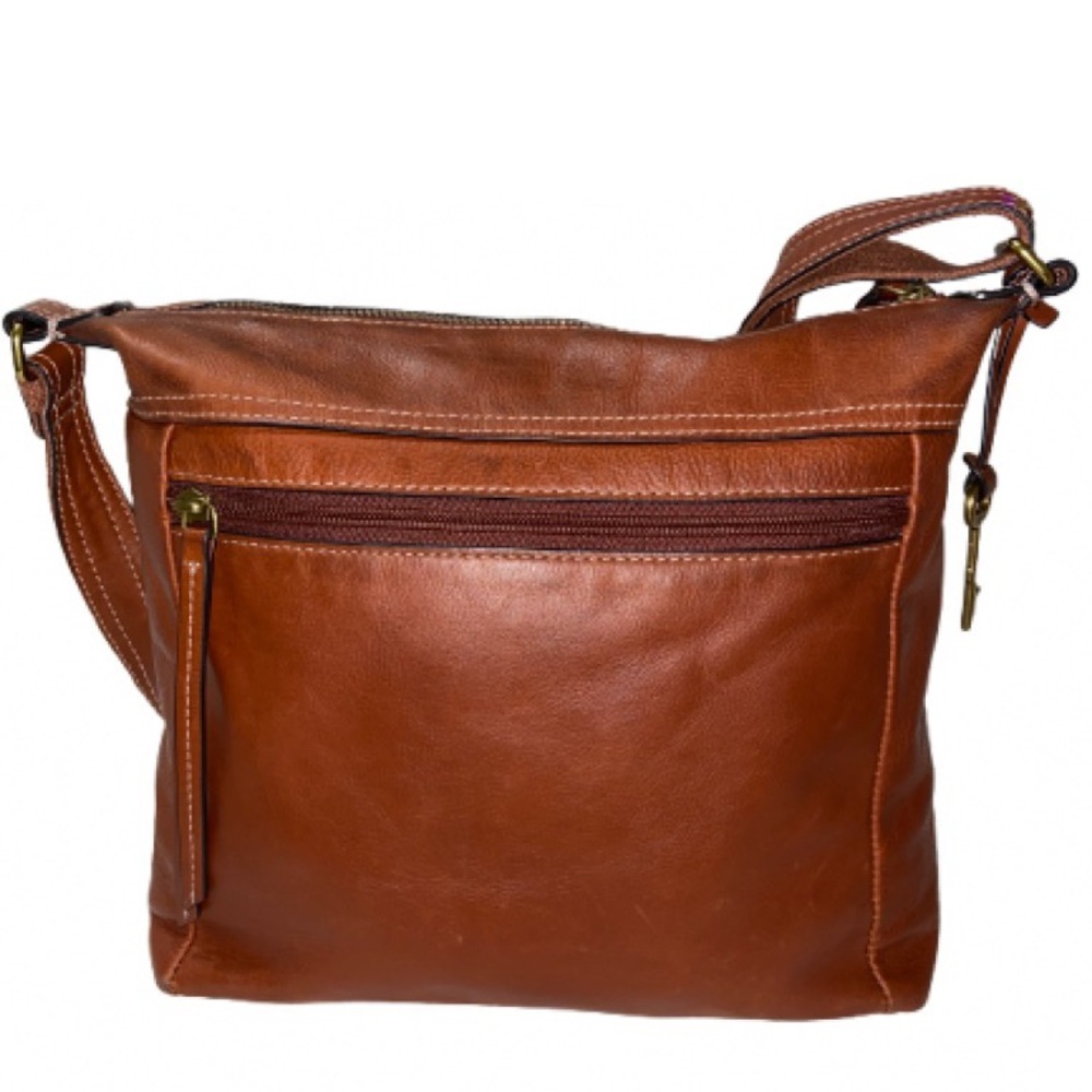 Fossil Women's Cargo Leather Crossbody Purse Handbag minor signs of wear - Picture 2 of 5